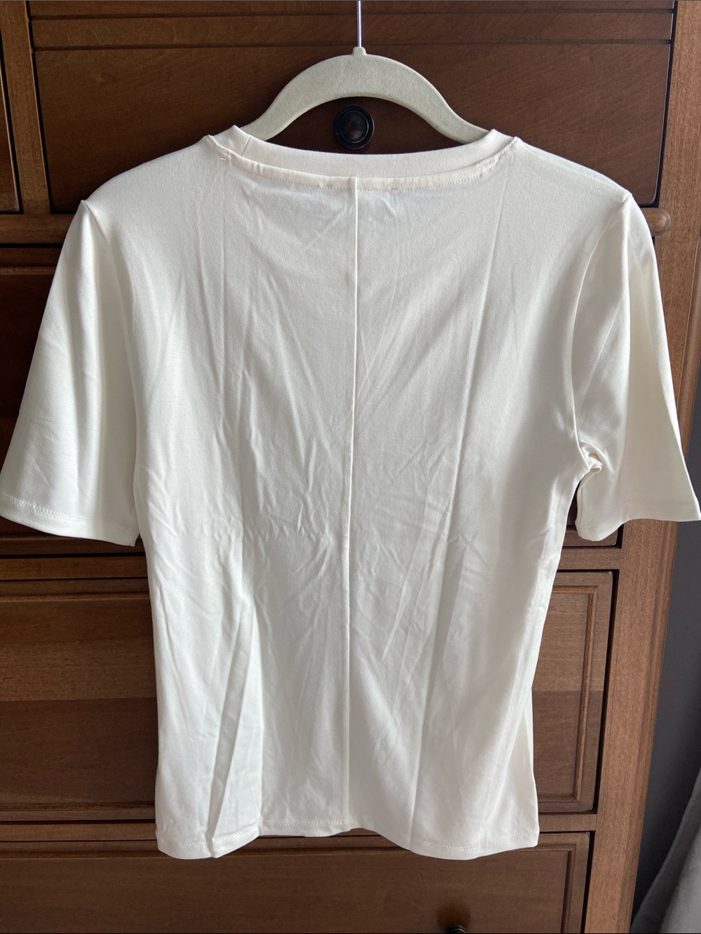 J. Crew Cream Short Sleeve Crewneck Tee - Picture 3 of 3